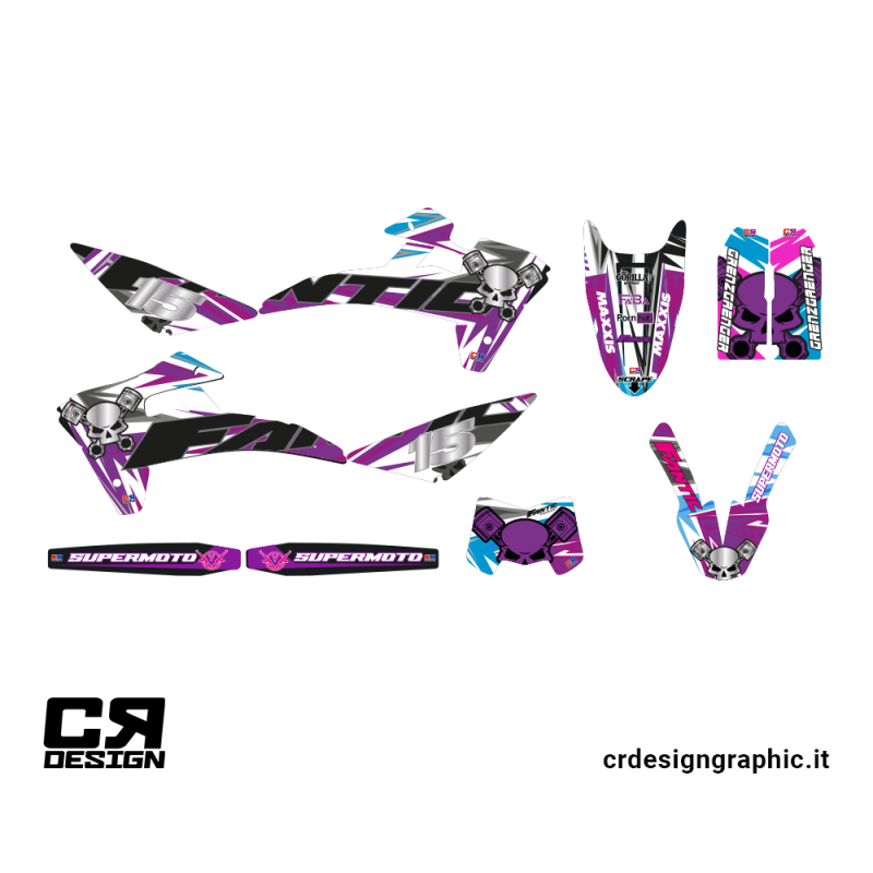 cr design kit adesivi per motocross grafiche personalizzate fantic