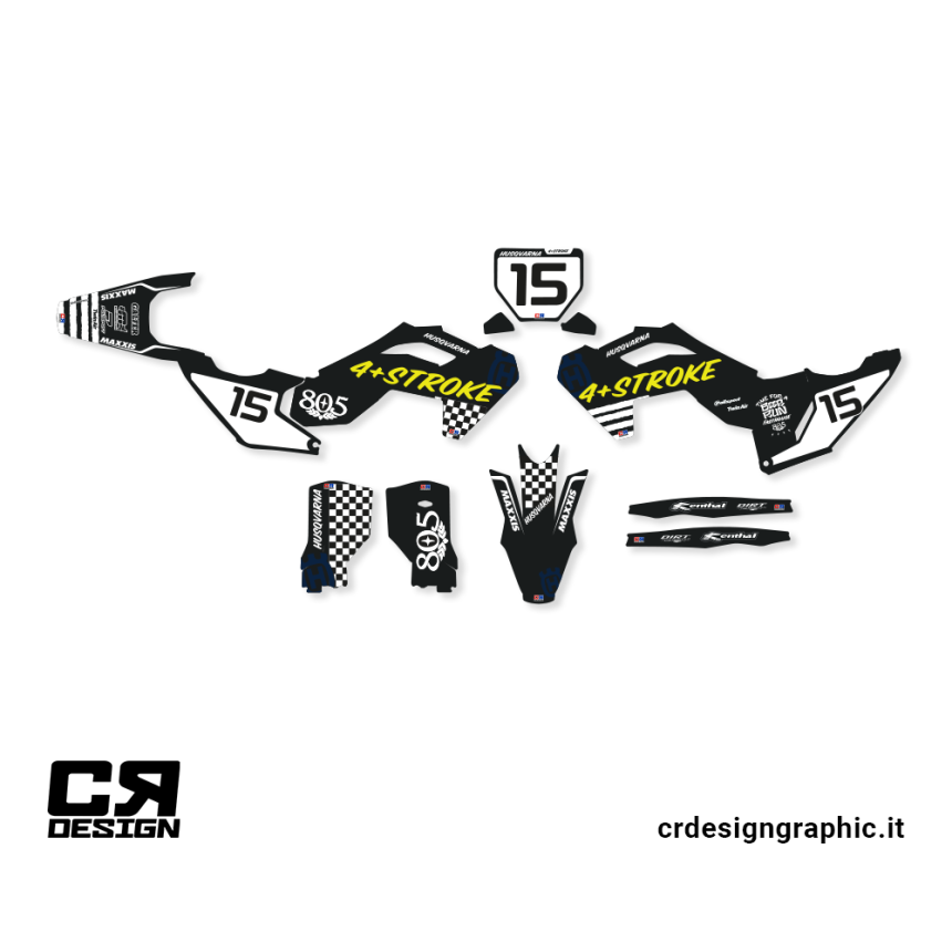 cr design kit adesivi per motocross grafiche personalizzate HUSQVARNA