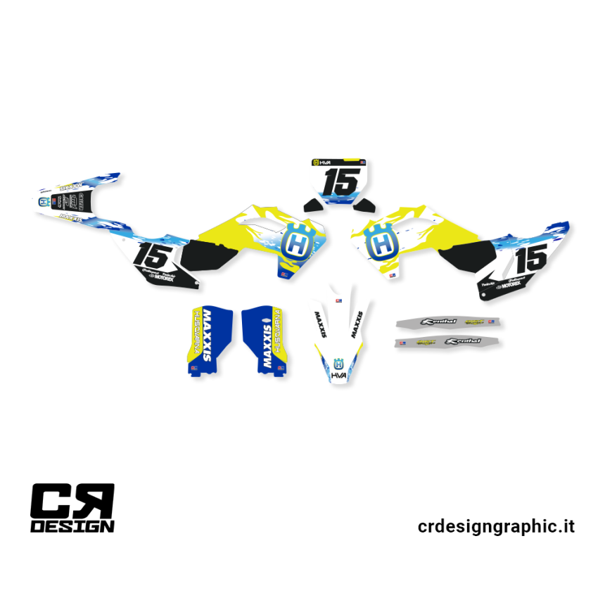 cr design kit adesivi per motocross grafiche personalizzate HUSQVARNA