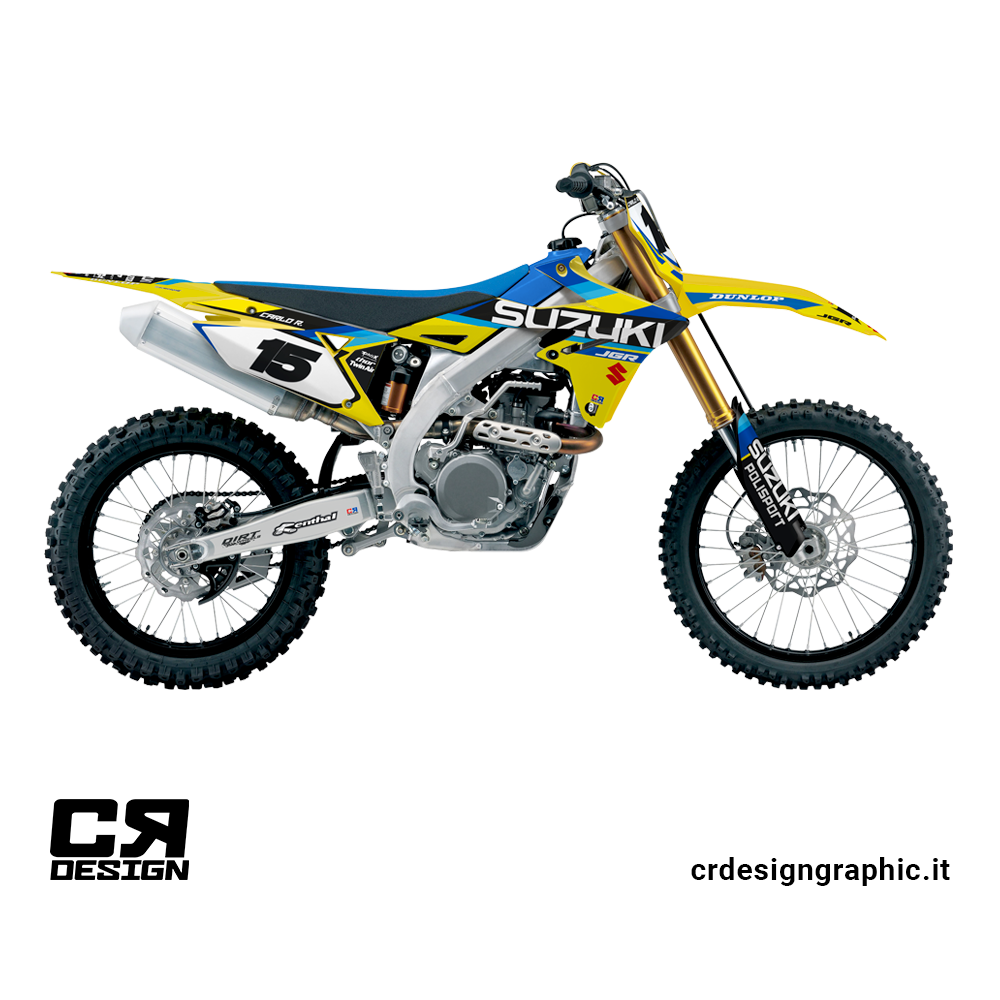 Kit Grafiche SUZUKI con inserti CROMO - SZ0007 - CR Design