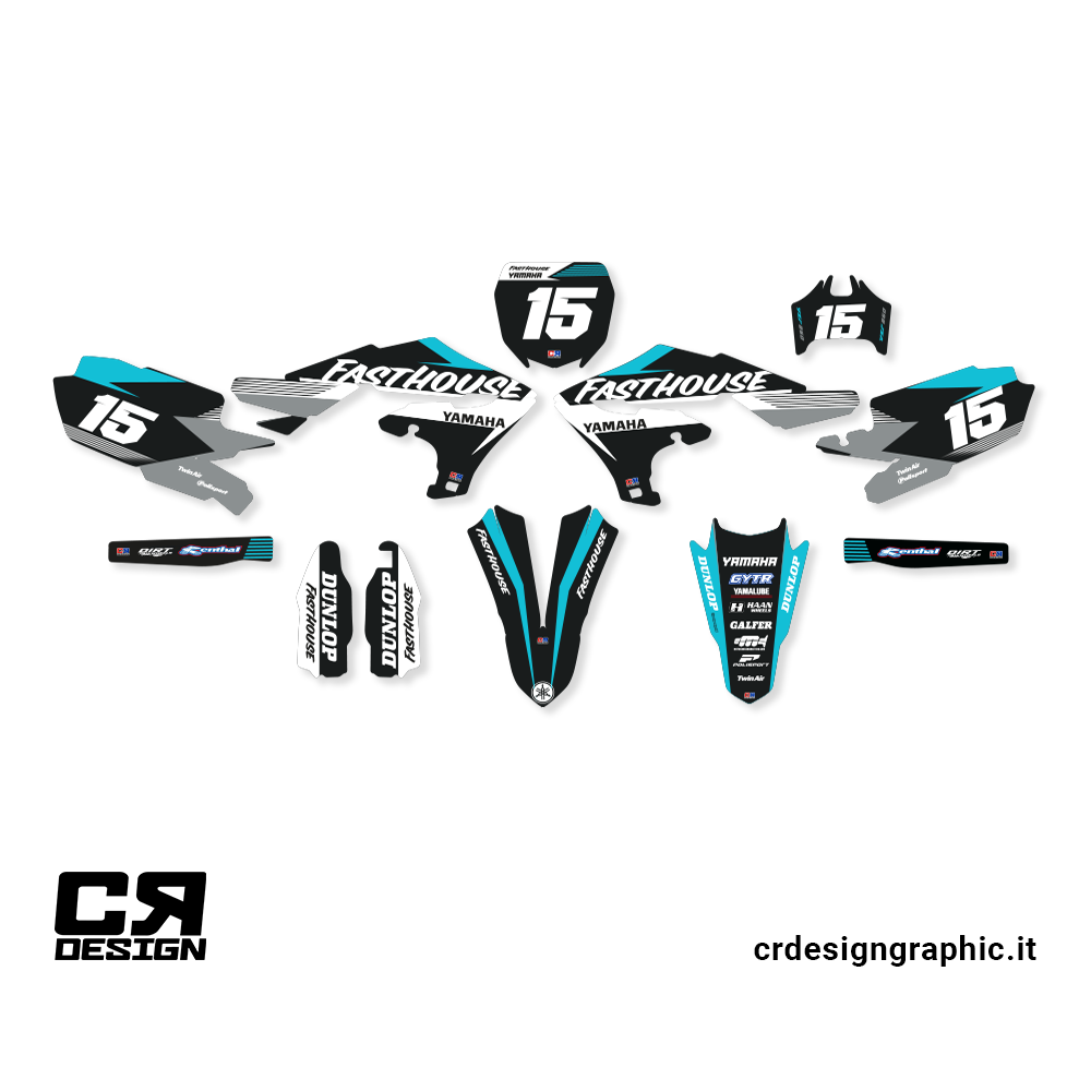cr design kit adesivi per motocross grafiche personalizzate yamaha